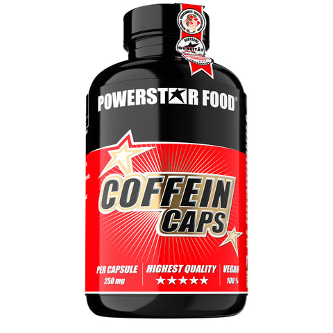 COFFEIN CAPS - Hochdosiert mit 250mg Koffein - 100 Kapseln
