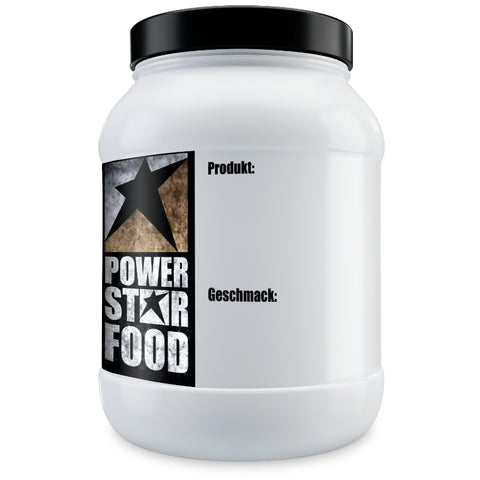 Leerdose für Protein Pulver - Beschriftbares Etikett - 4 L