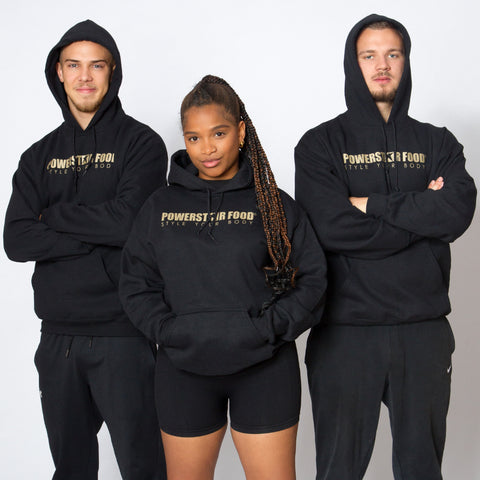 POWERSTAR FOOD Oversize Hoodie / Pullover - Schwarz