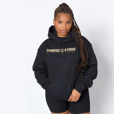 POWERSTAR FOOD Oversize Hoodie / Pullover - Schwarz